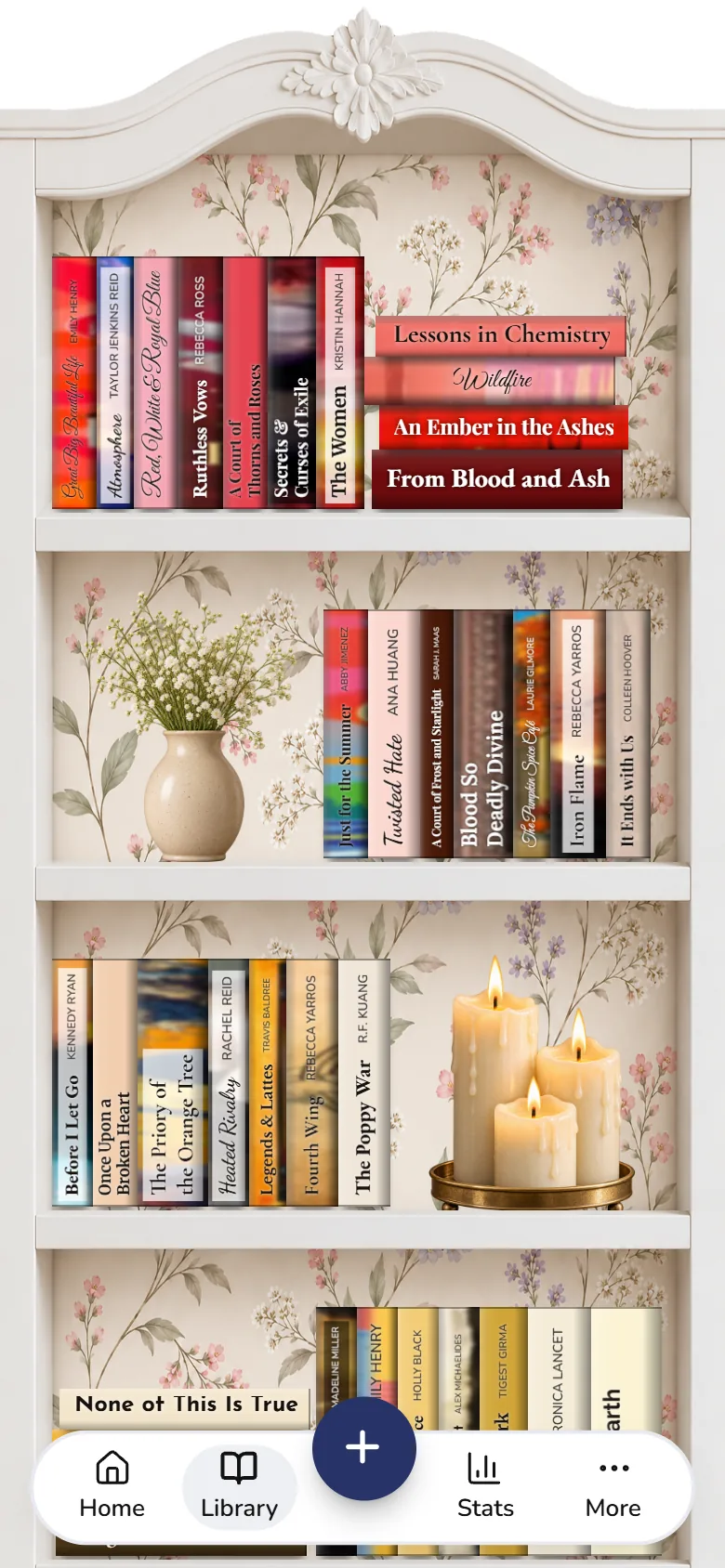 Readezvous Floral color shelf screen