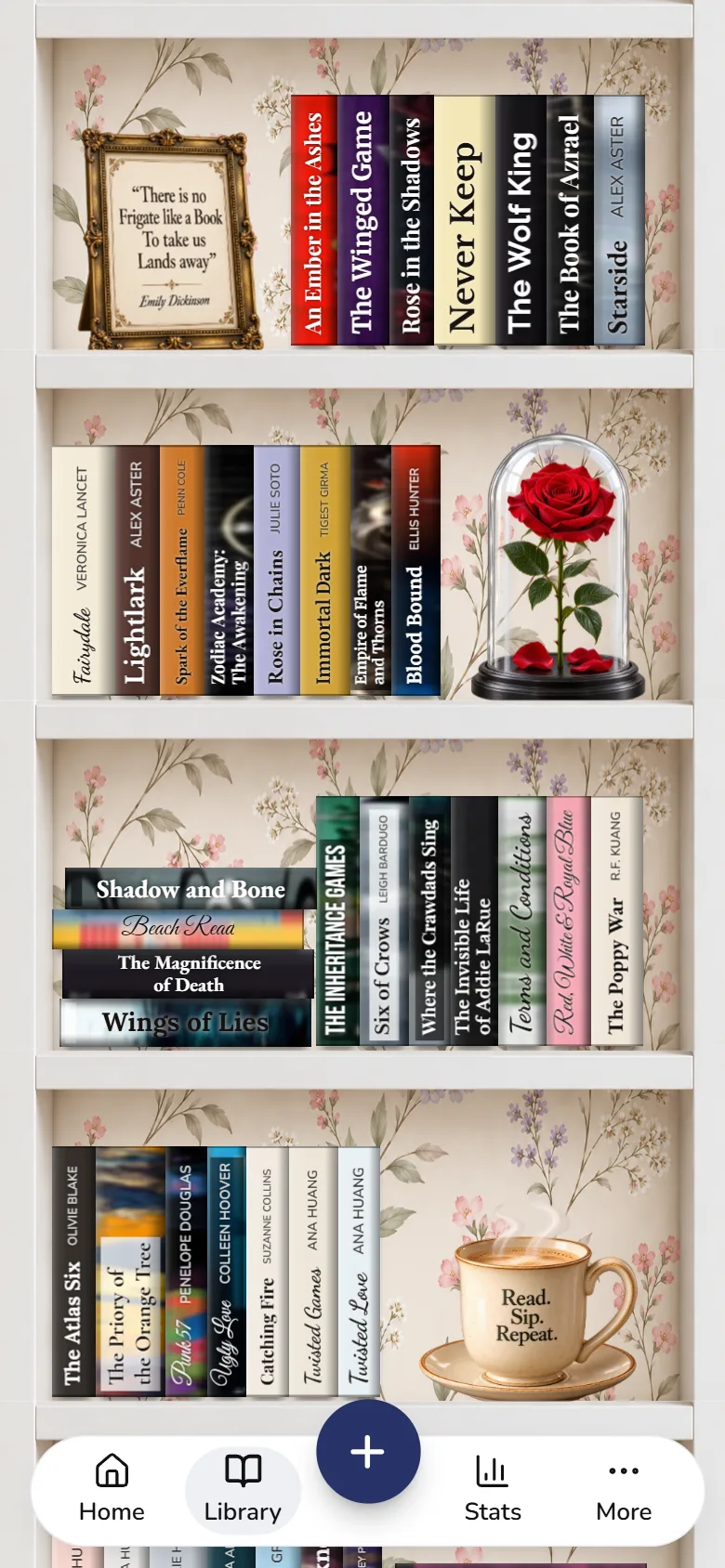 Readezvous Floral decor shelf screen